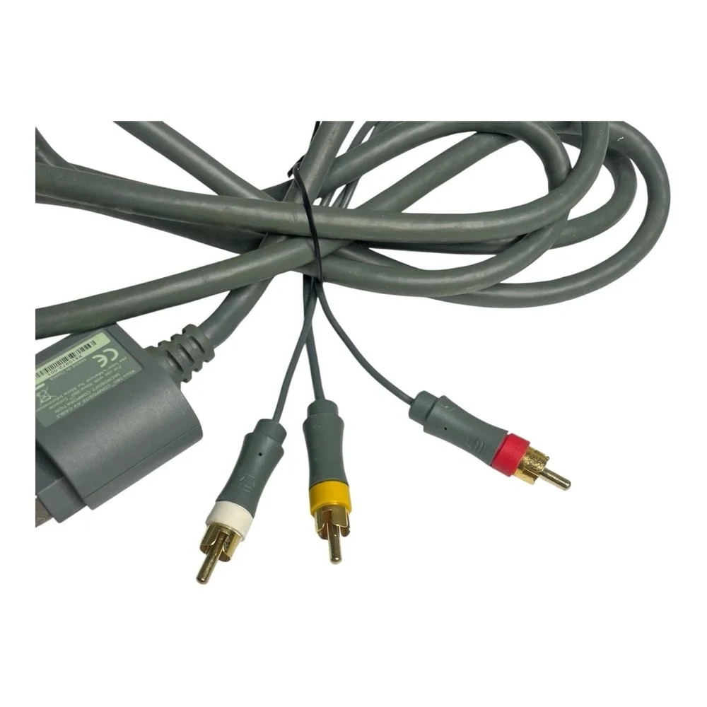Microsoft - X810973-001 - Xbox 360 Grey Composite AV 6 ft Cable Cord Genuine